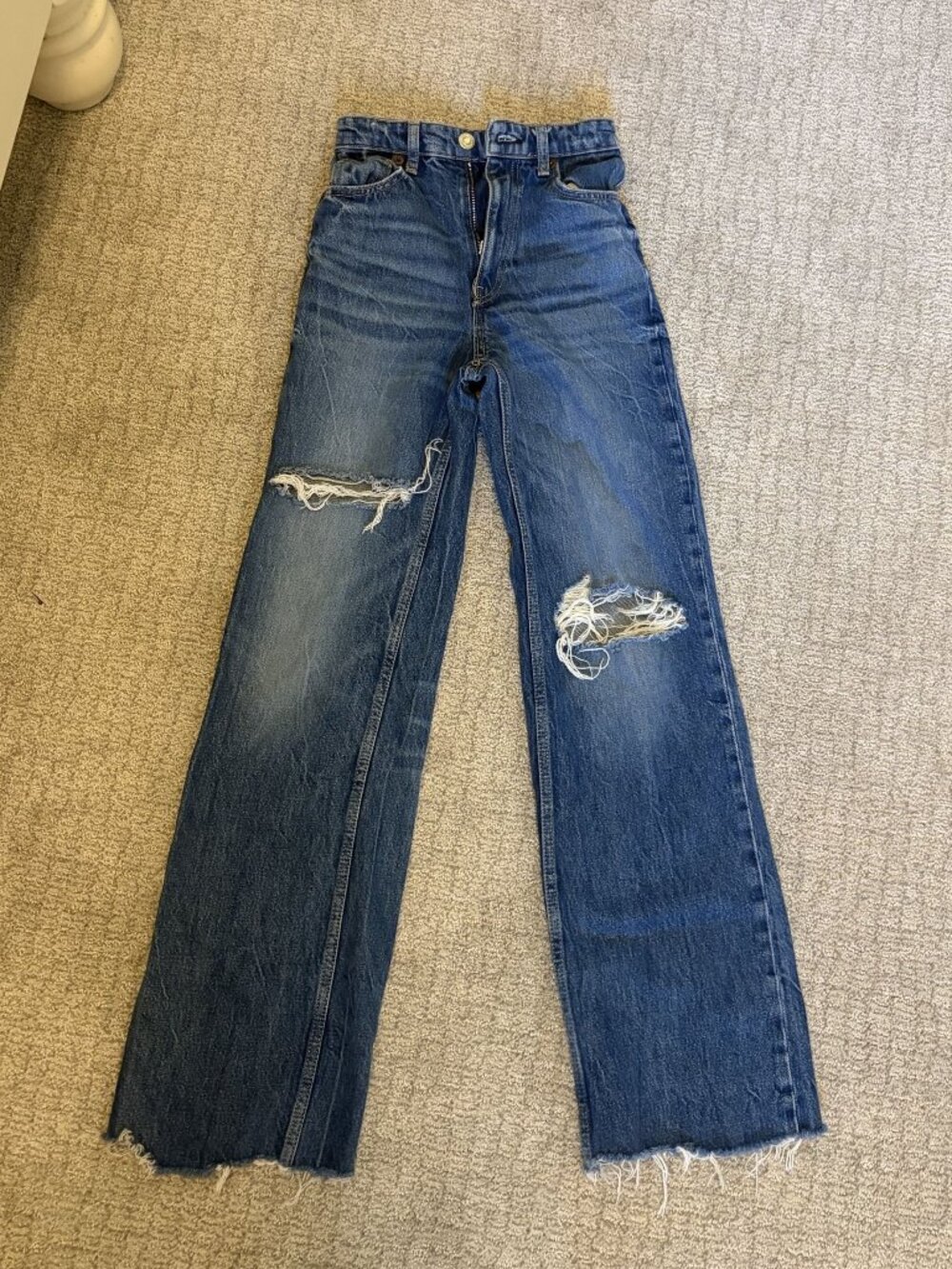 Zara Ripped High Waisted Jeans